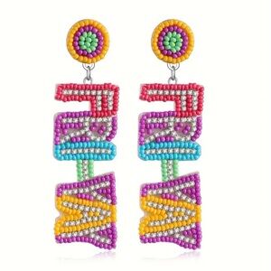 Fri-Yay Beaded Earrings